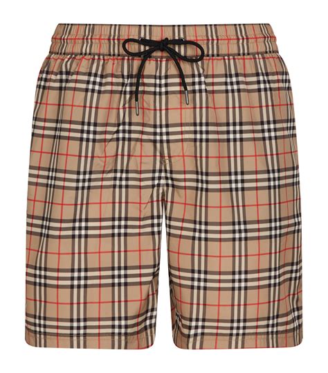 mens swim trunks burberry|burberry check drawcord swim shorts.